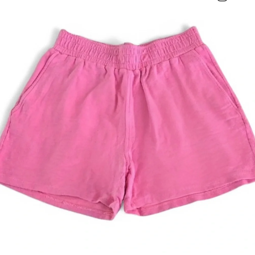 Monrow Ex-Boyfriend Cotton Bubbglegum Pink Soft Shorts Size Small - Picture 3 of 4